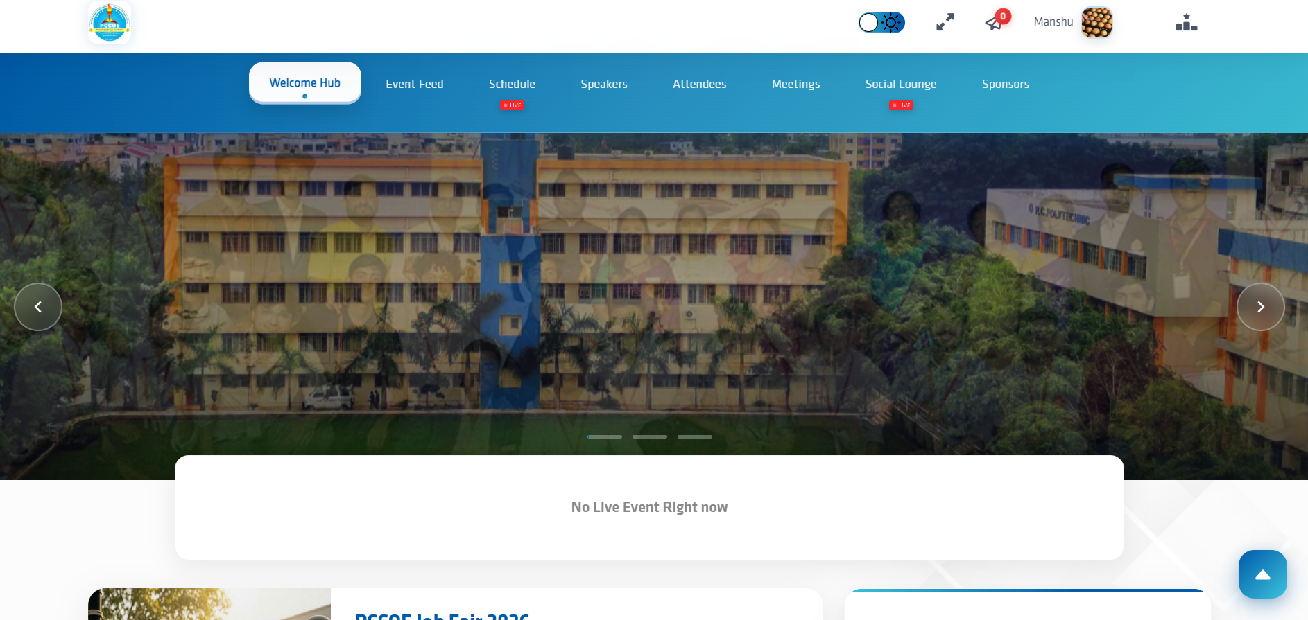 Virtual Real Event (Platform) screenshot