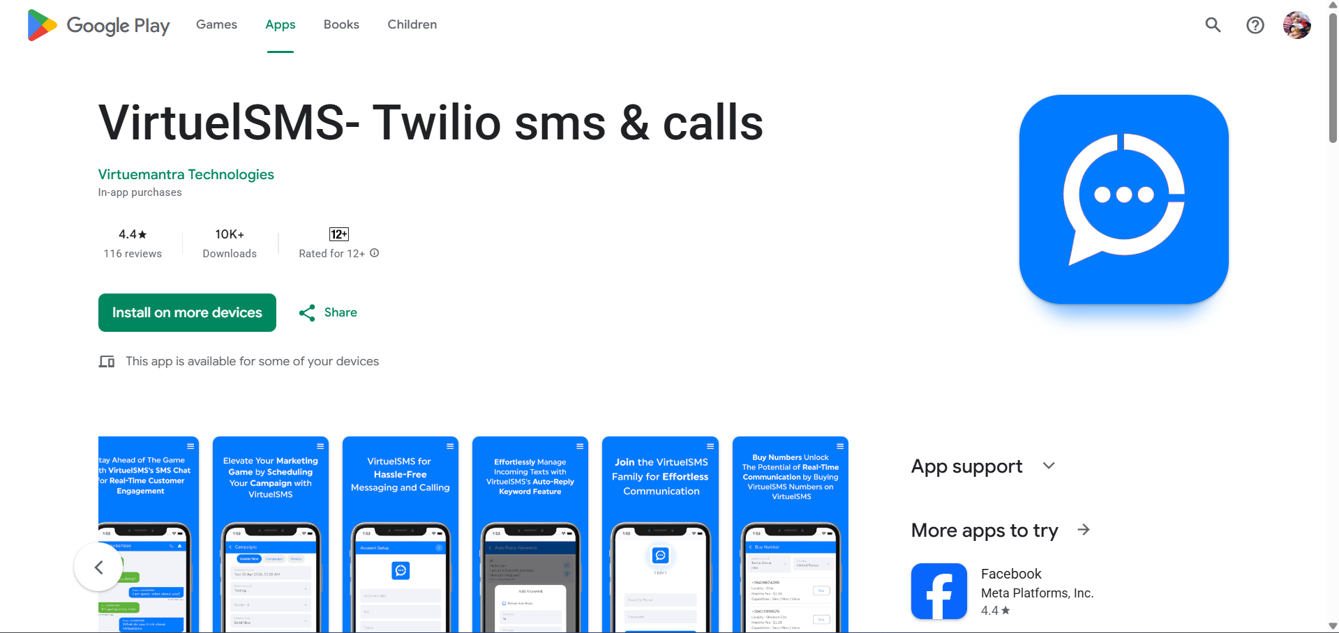 VirtuelSMS- Twilio sms & calls screenshot